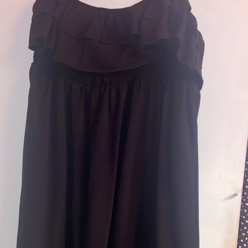 SHEIN Black Strapless Dress